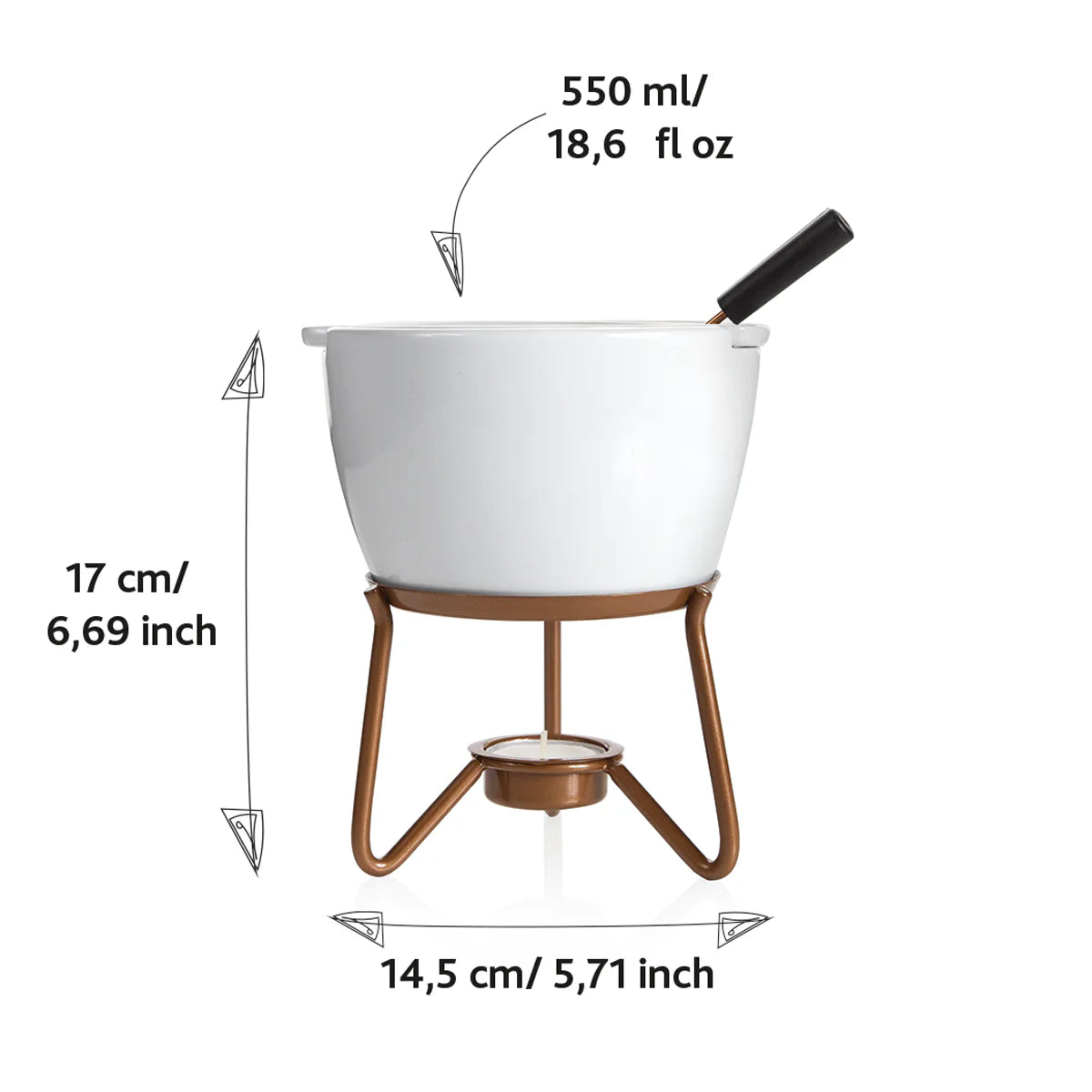 Súkkulaði Fondue Pottur – 550 ml