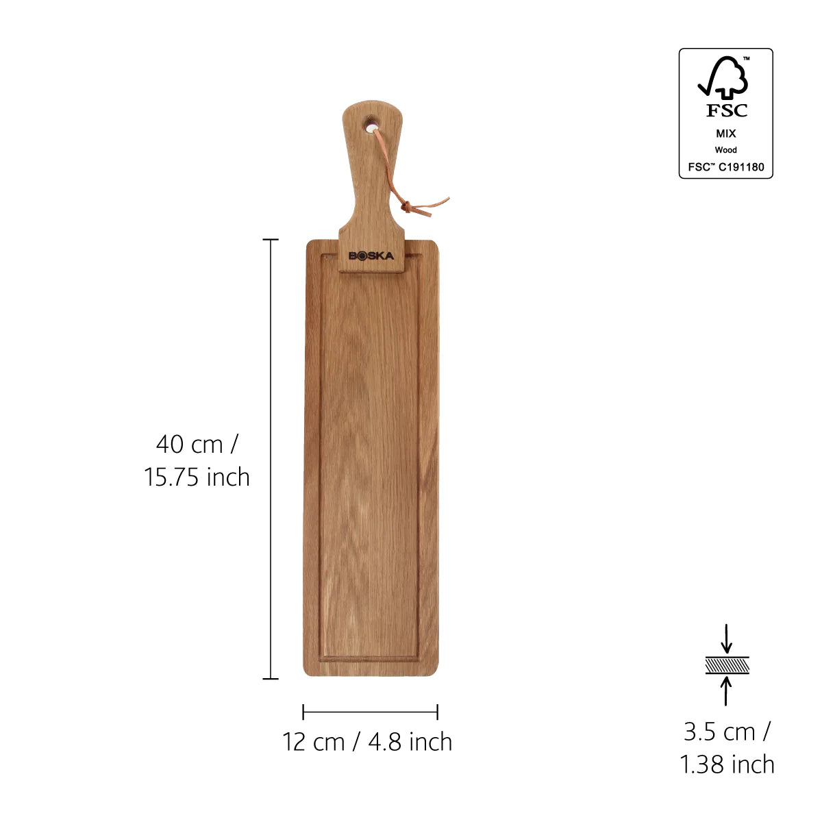 Ostahnífasett með Friends viðarbretti – 40cm