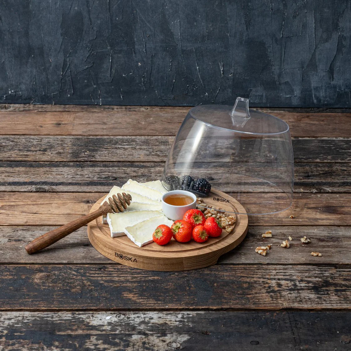 Hringlaga viðarbretti Friends - með kúpli