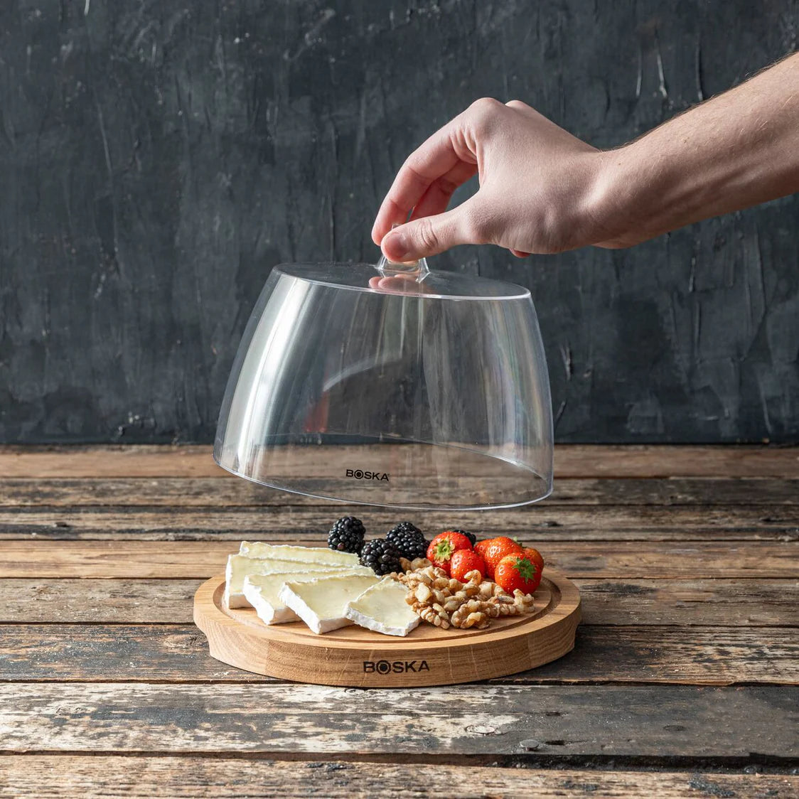 Hringlaga viðarbretti Friends - með kúpli